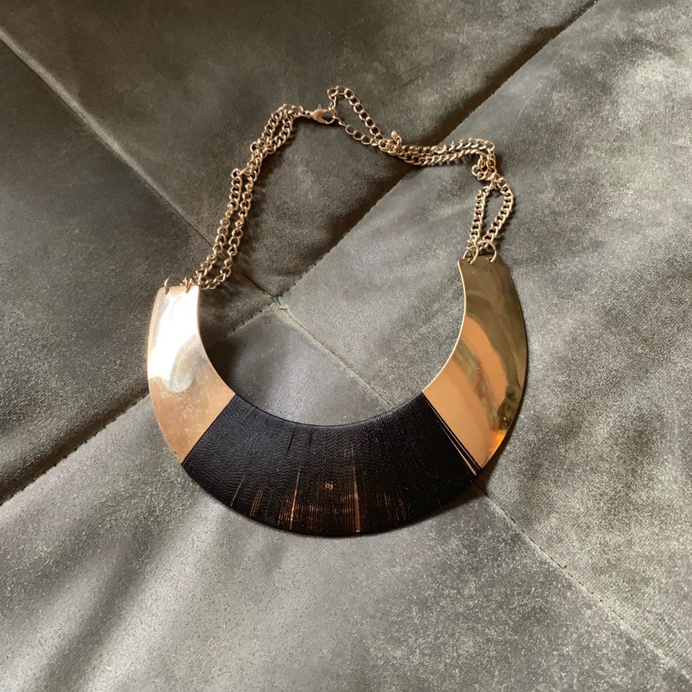 Gold and Black Necklace
